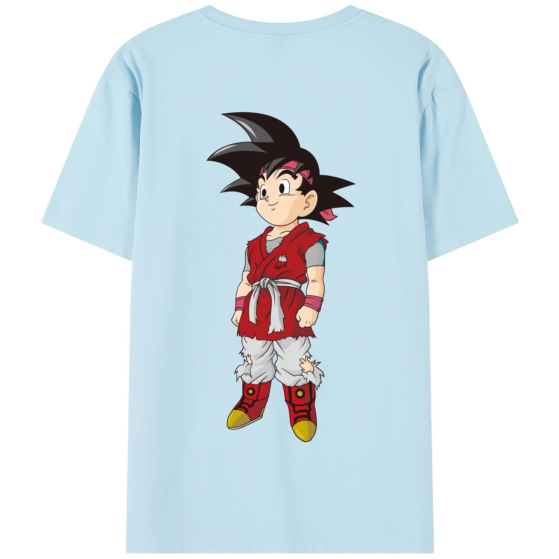 （画像用） ドラゴンボール 孫悟空（そん ごくう）Son Goku カカロット DRAGON BALL Kakarotto 綿100％半袖Tシャツ（背面プリント）
